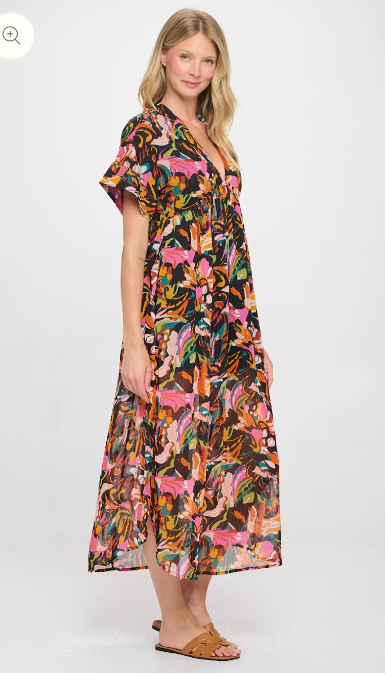 Meet Me in Santorini Ikat Andre Dress