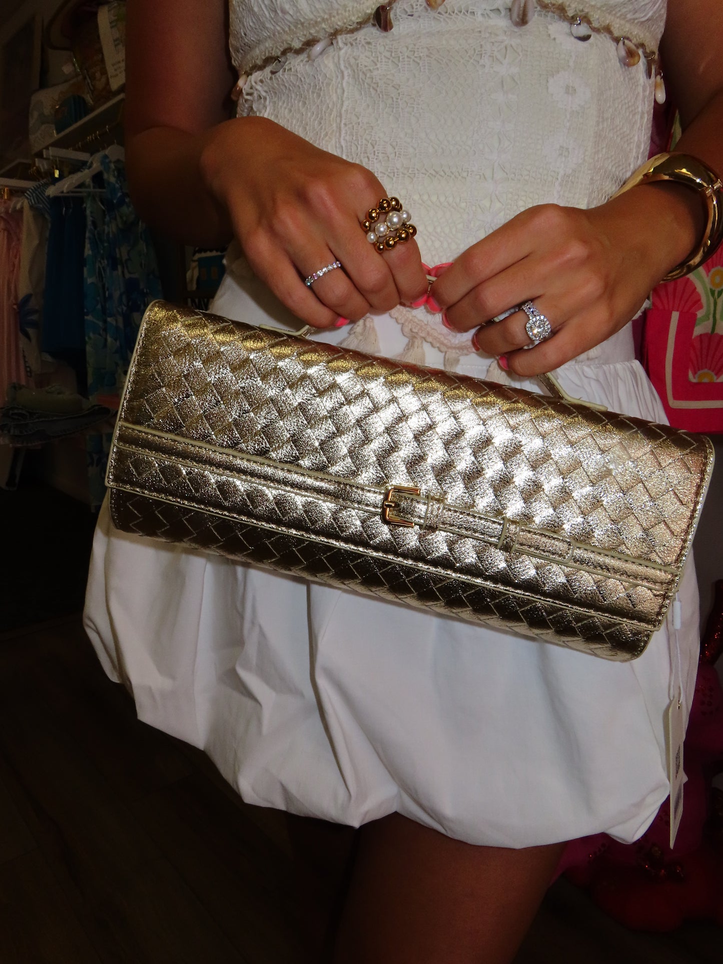 Emerson Woven Clutch/Crossbody