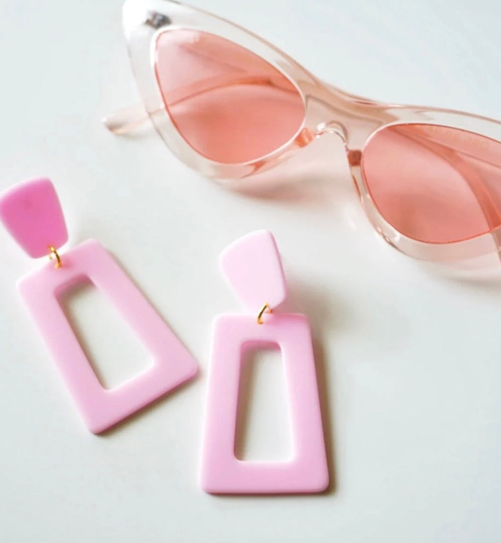 Kennedy earrings Barbie Pink