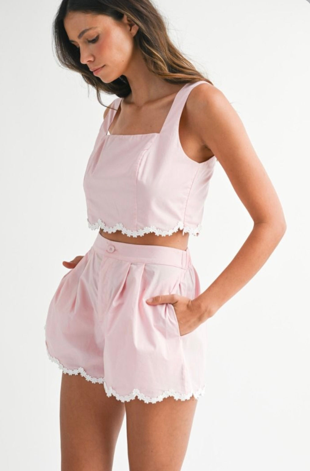 Juniper 2 Piece Pink Short Set