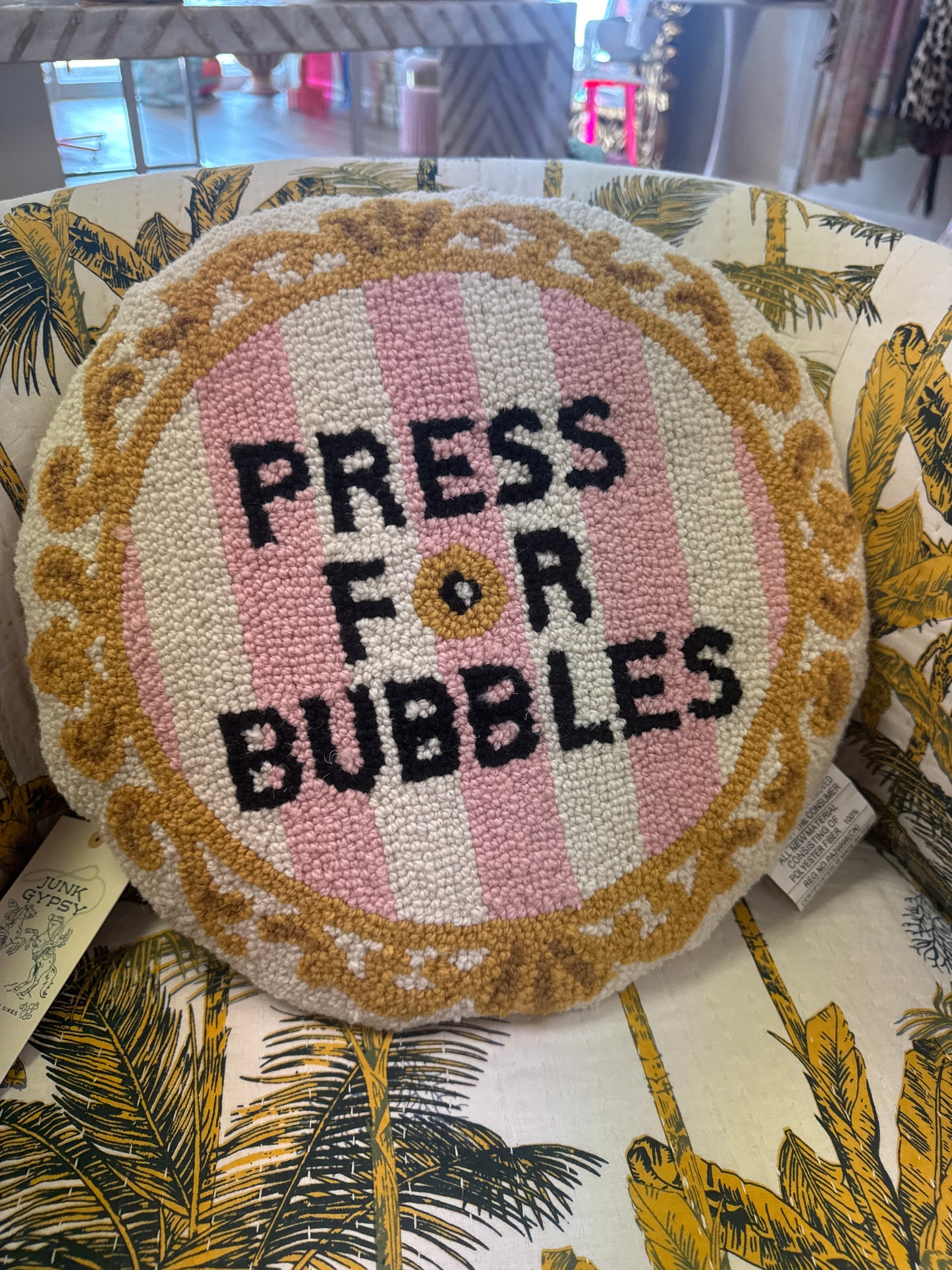Bubbles Bell Hook Pillow - Junk Gypsy