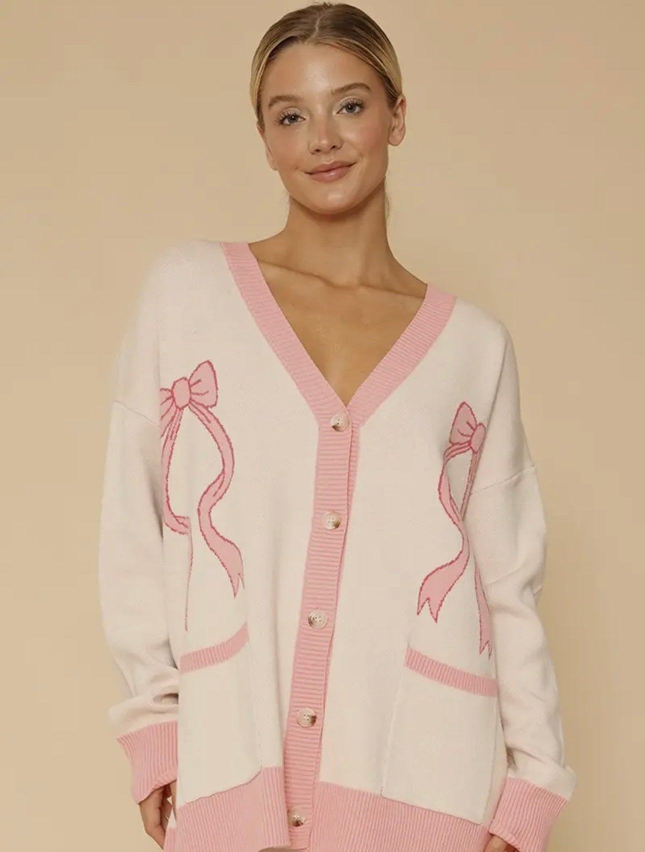 Varsity Bow Cardigan