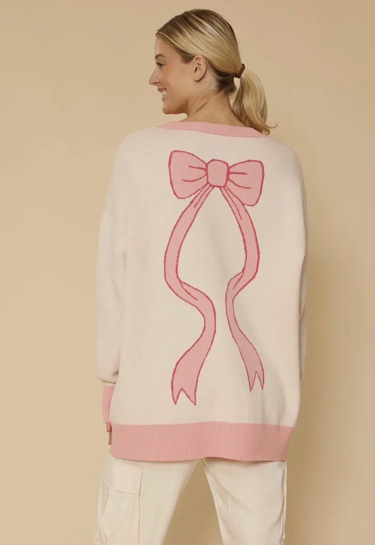 Varsity Bow Cardigan