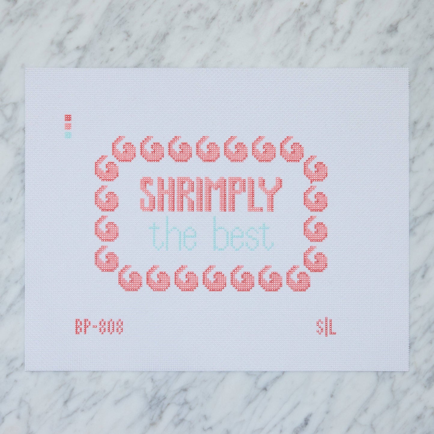 Shrimply the Best Needlepoint Canvas