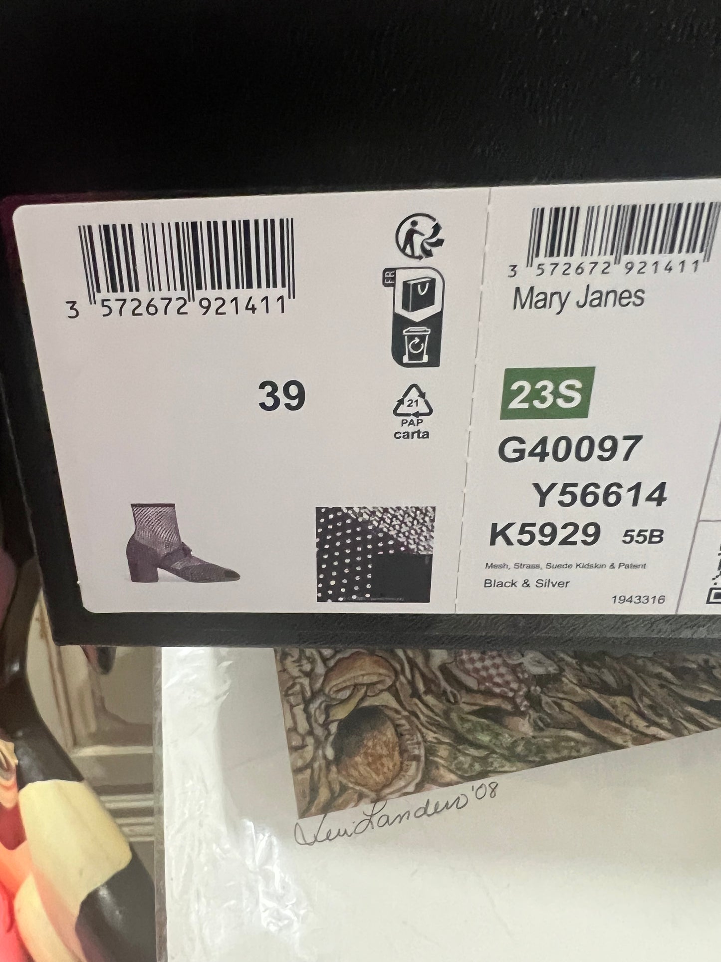 Chanel Black & Silver Mary Janes Boots