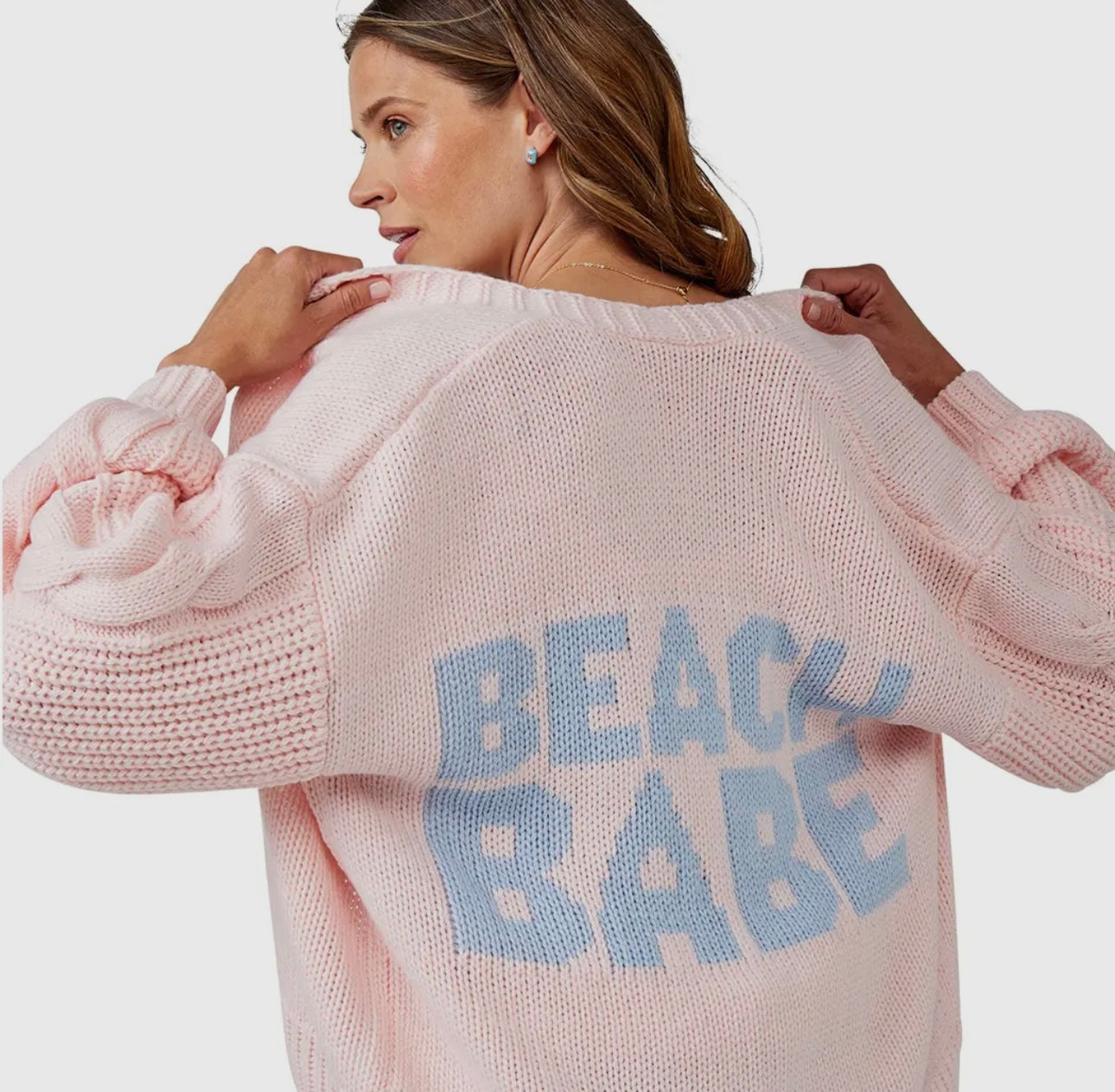 Dreamy Knit Beach Babe Cardigan, Pink