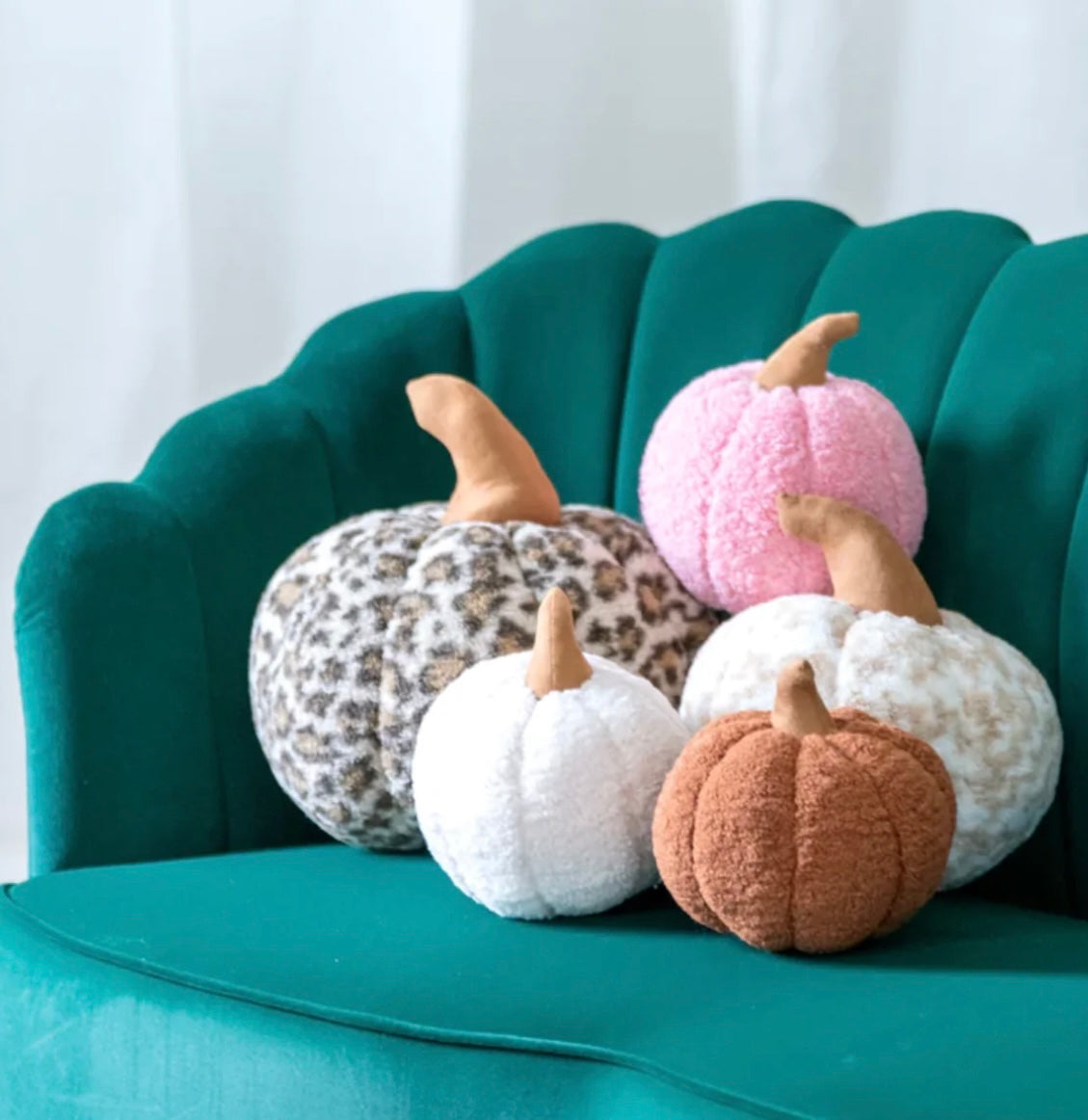 Large Sherpa Leopard Pumpkin Pillow