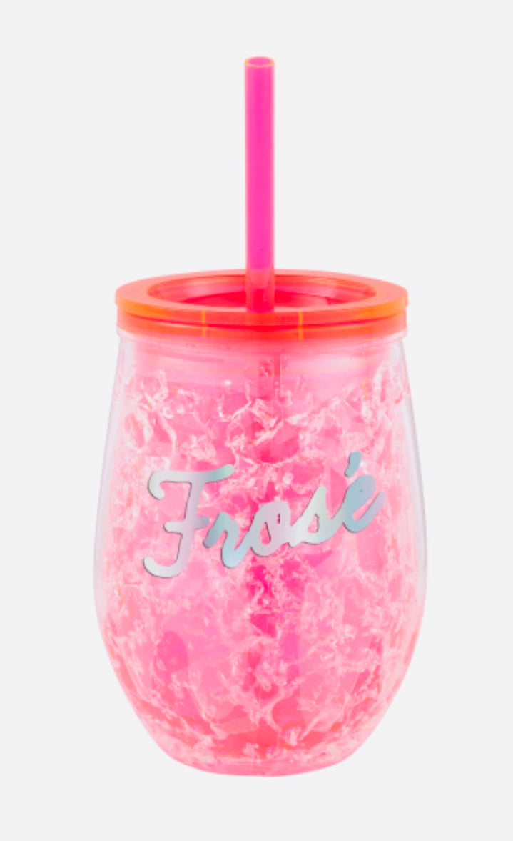 12 oz Wine Chiller Neon Pink Froze
