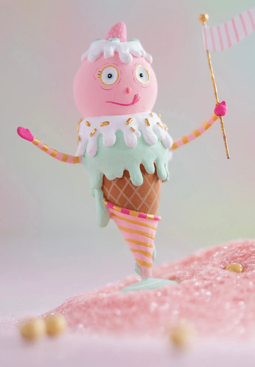 Glitterville Ice Creamy Ornament