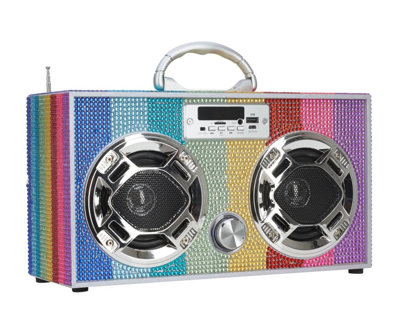 Rainbow Bling Wireless Boom Box with Fm Radio