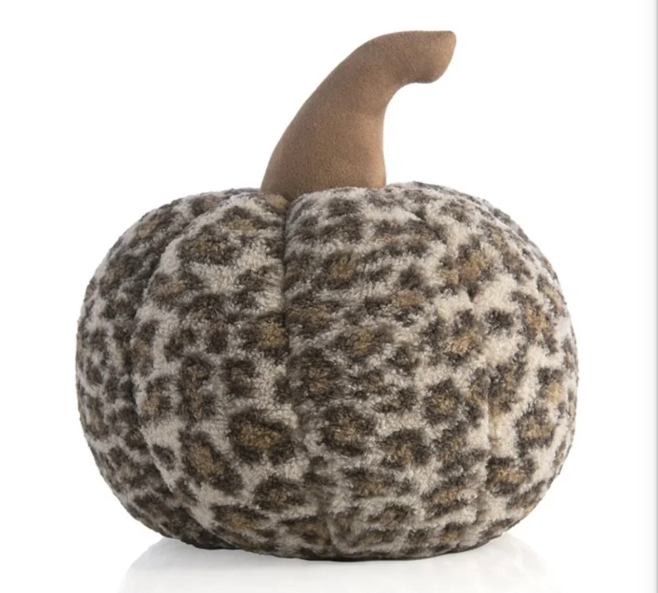 Large Sherpa Leopard Pumpkin Pillow