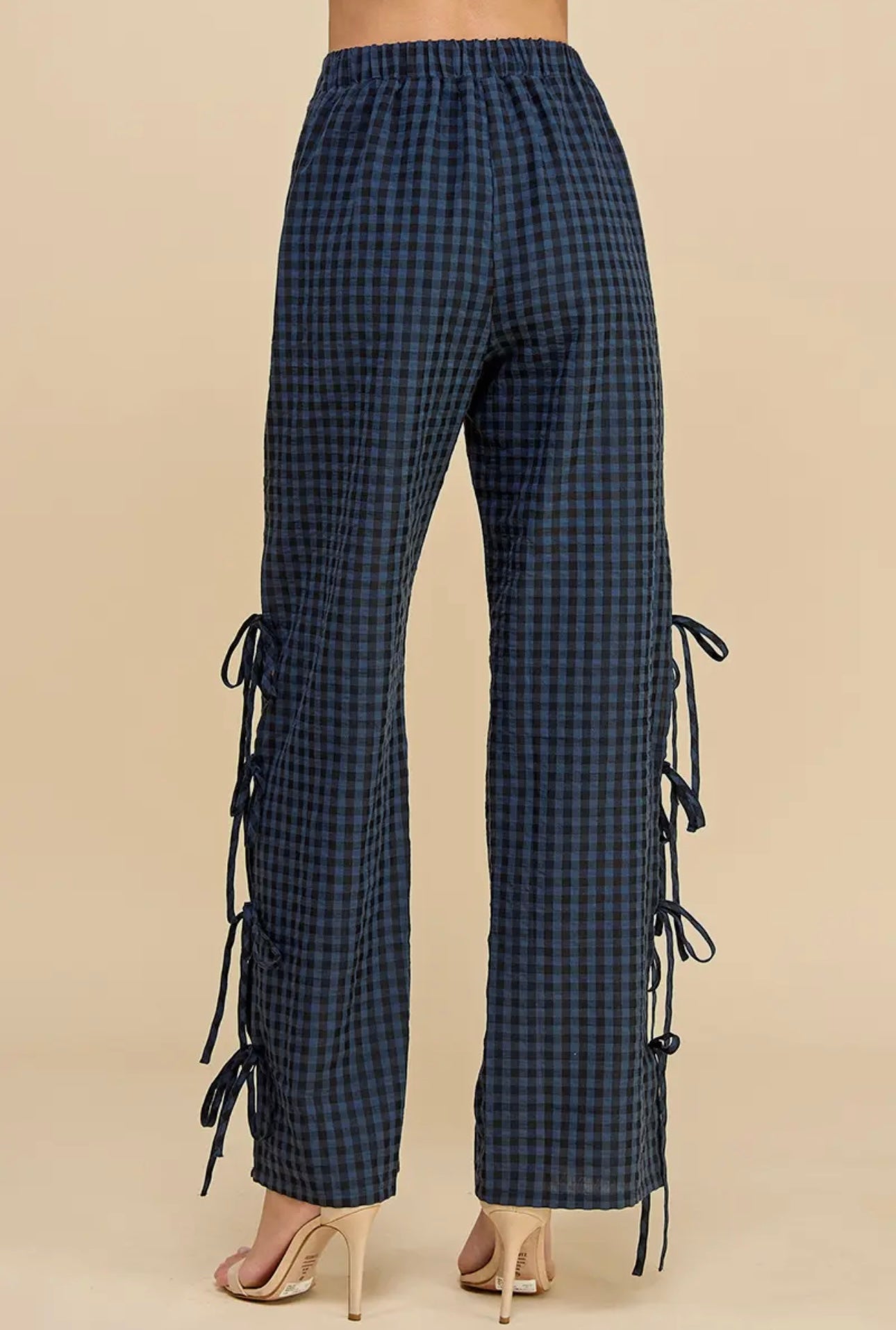 Priscilla Gingham Side Tie
Pants