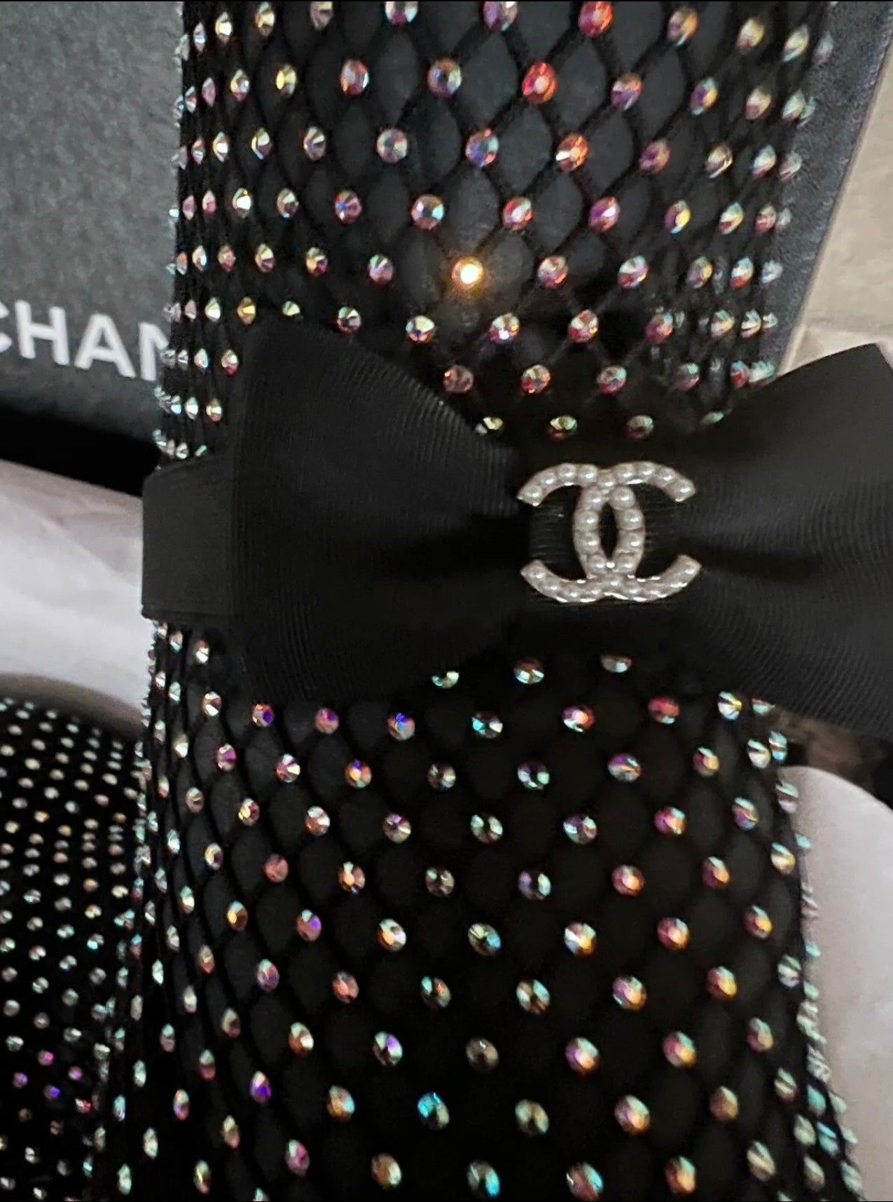 Chanel Black & Silver Mary Janes Boots