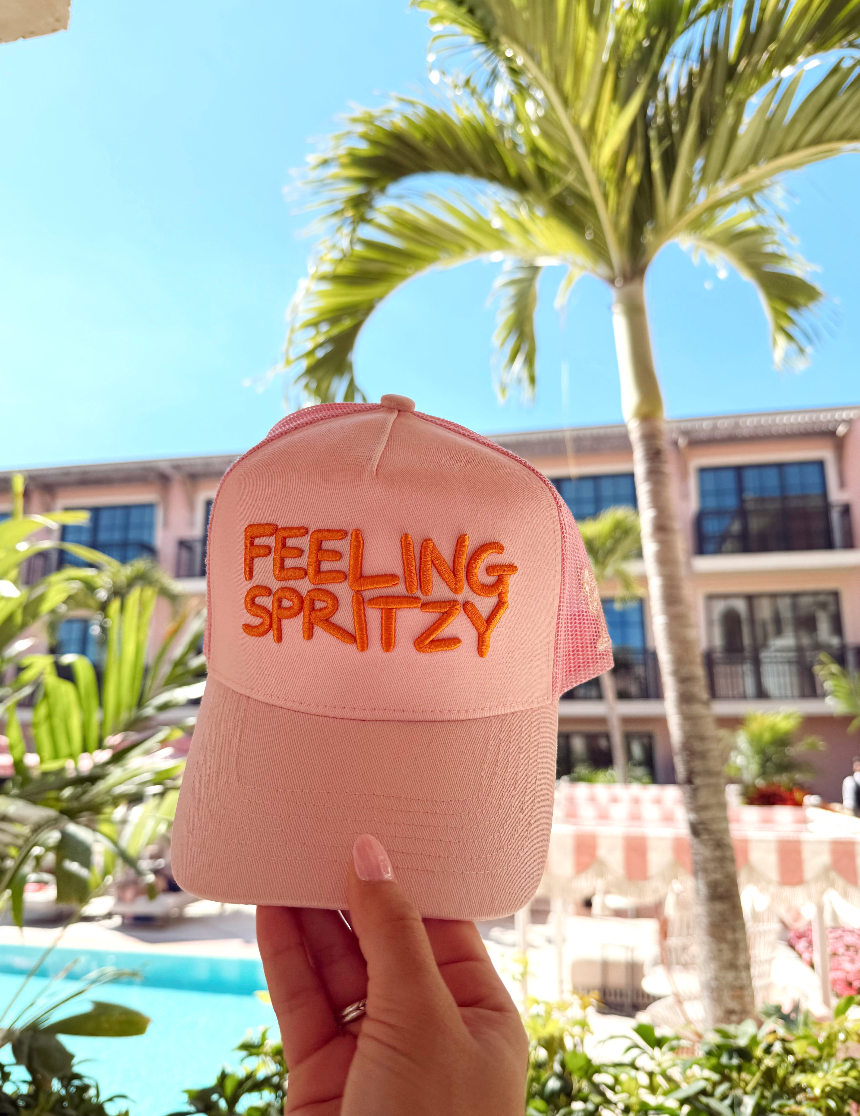 Feeling Spritzy - Pink Vintage Trucker Hat