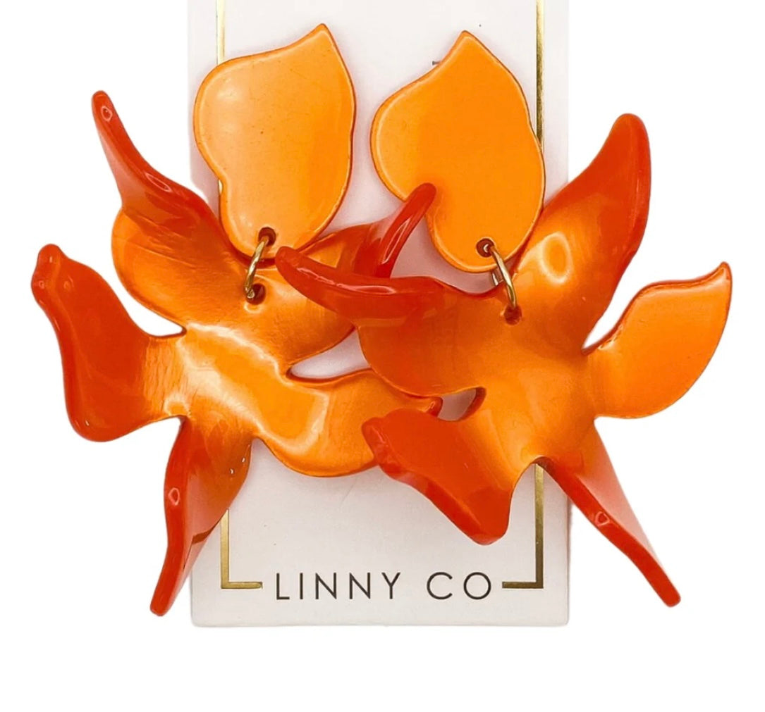 Metallic Orange Earrings