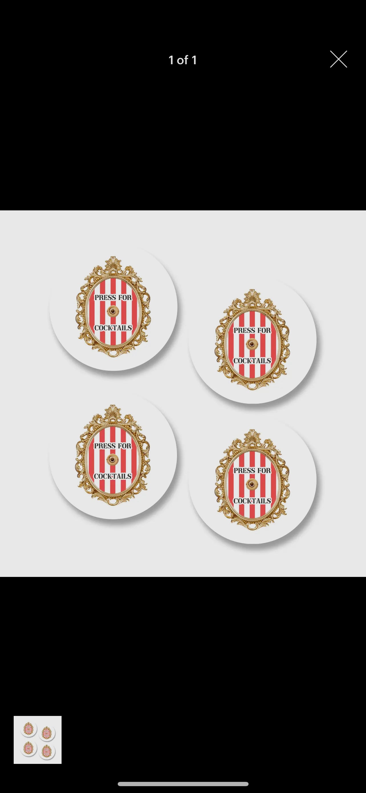 Ceramic Coasters Press for Cocktails set of 4