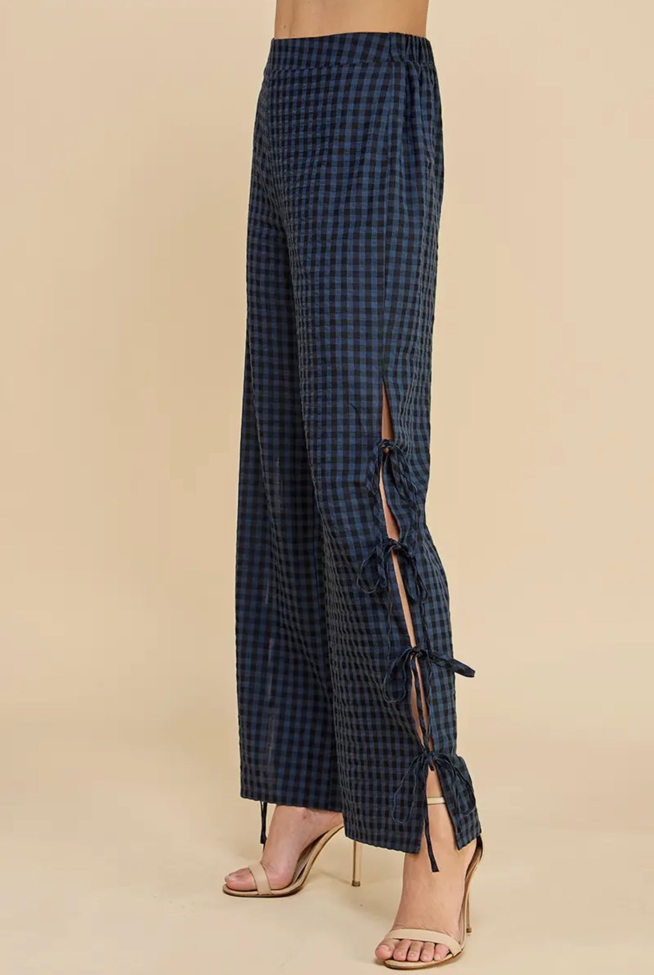 Priscilla Gingham Side Tie
Pants