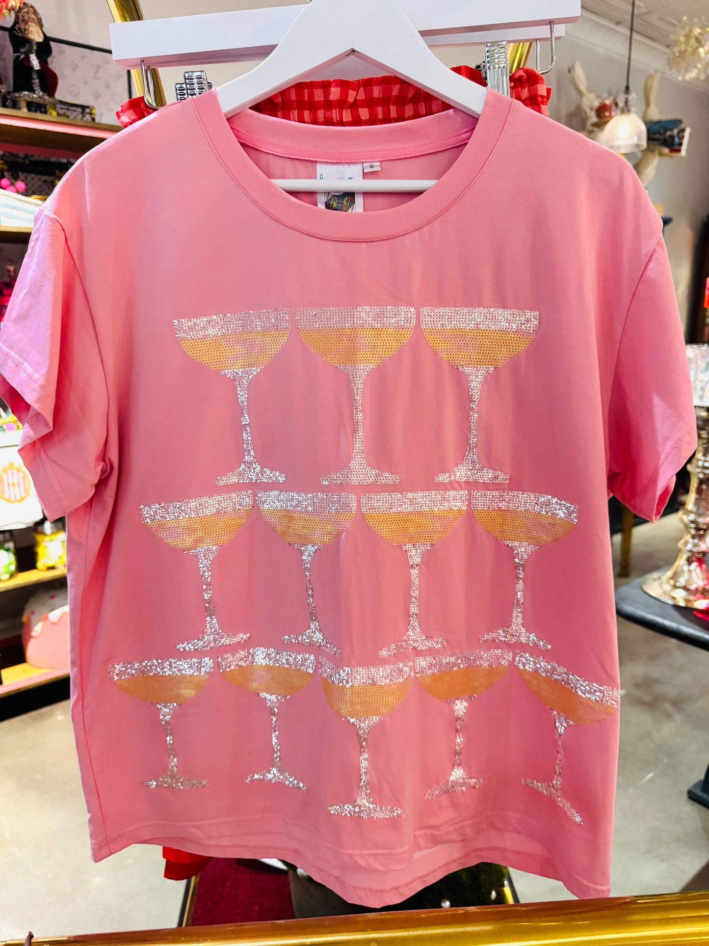 Queen of Sparkles Champagne Tower Shirt