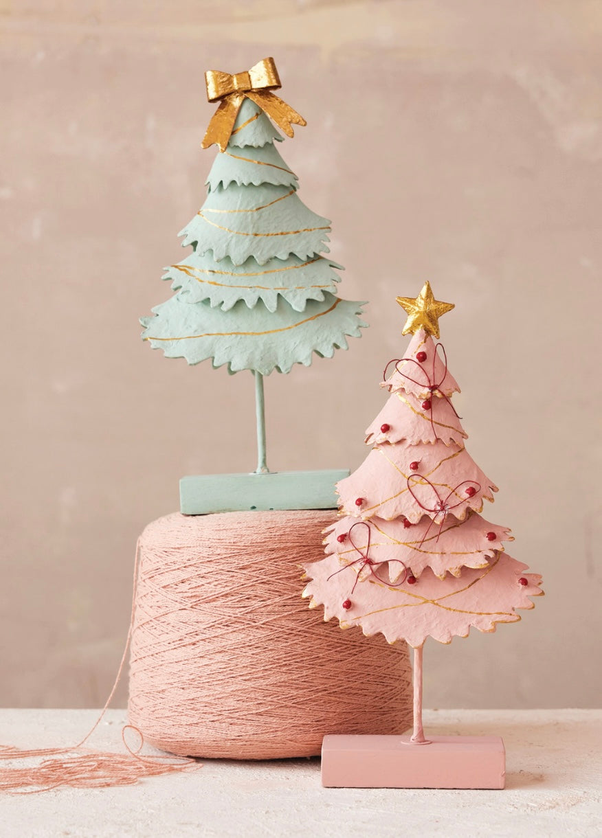 Metal Christmas Tree with Star/Bow, 2 Styles
