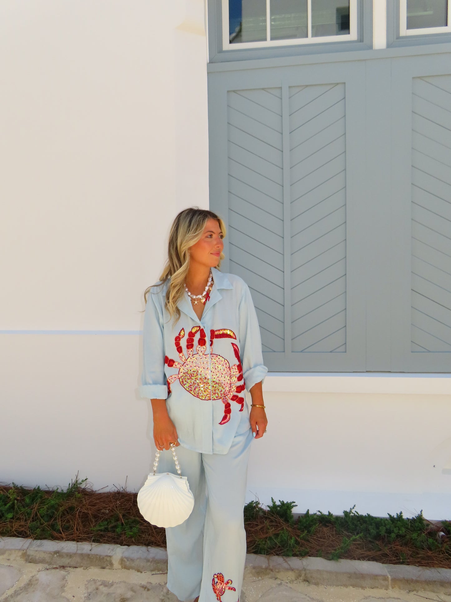 Jetset Pearl Clutch