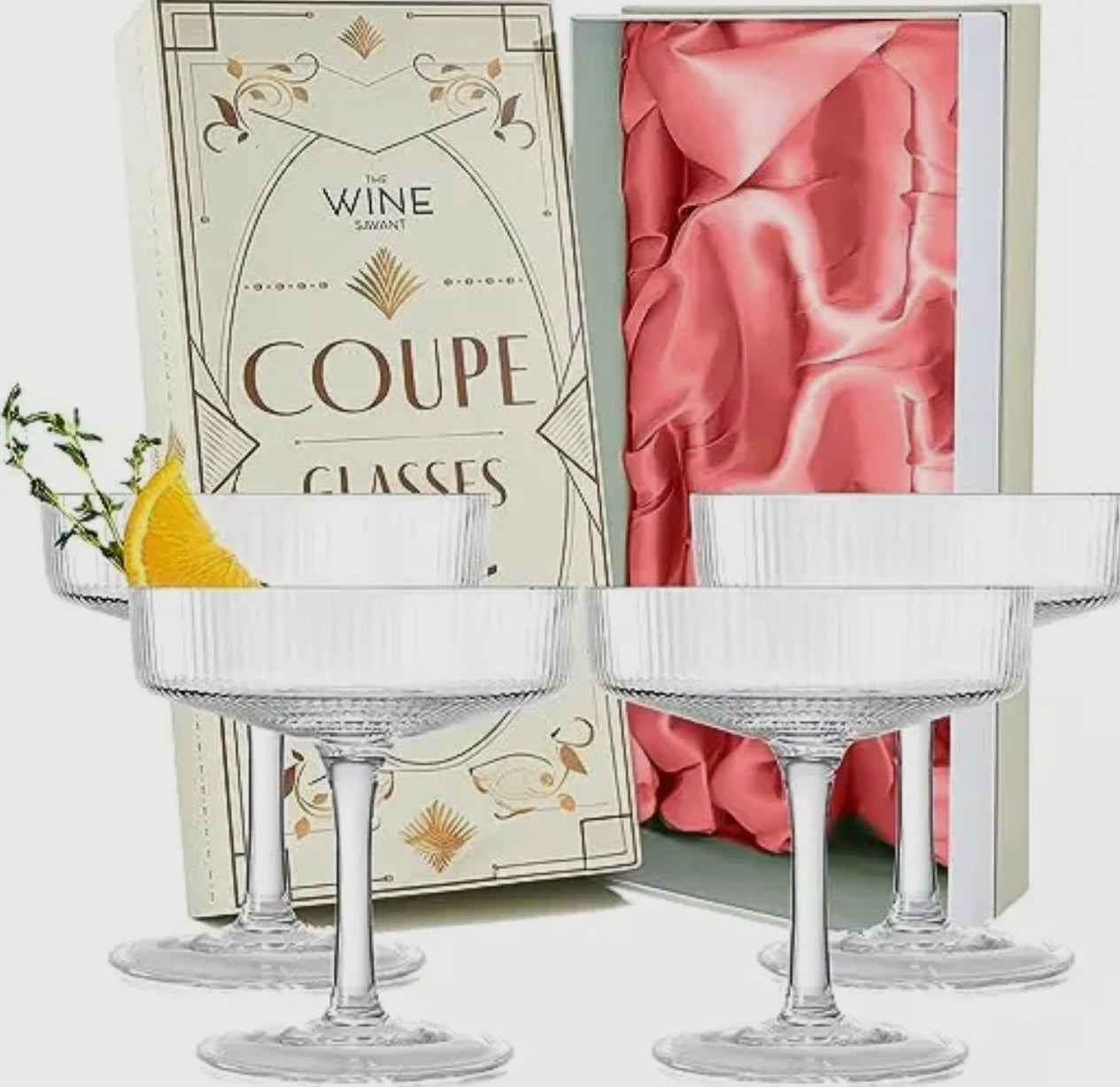 A Little Party Never Killed Nobody Gatsby Coupe, (Set of 4)