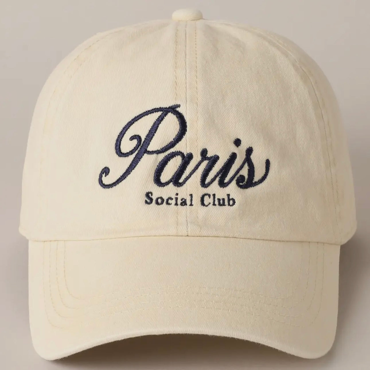 Paris Social Club Embroidered Baseball Cap