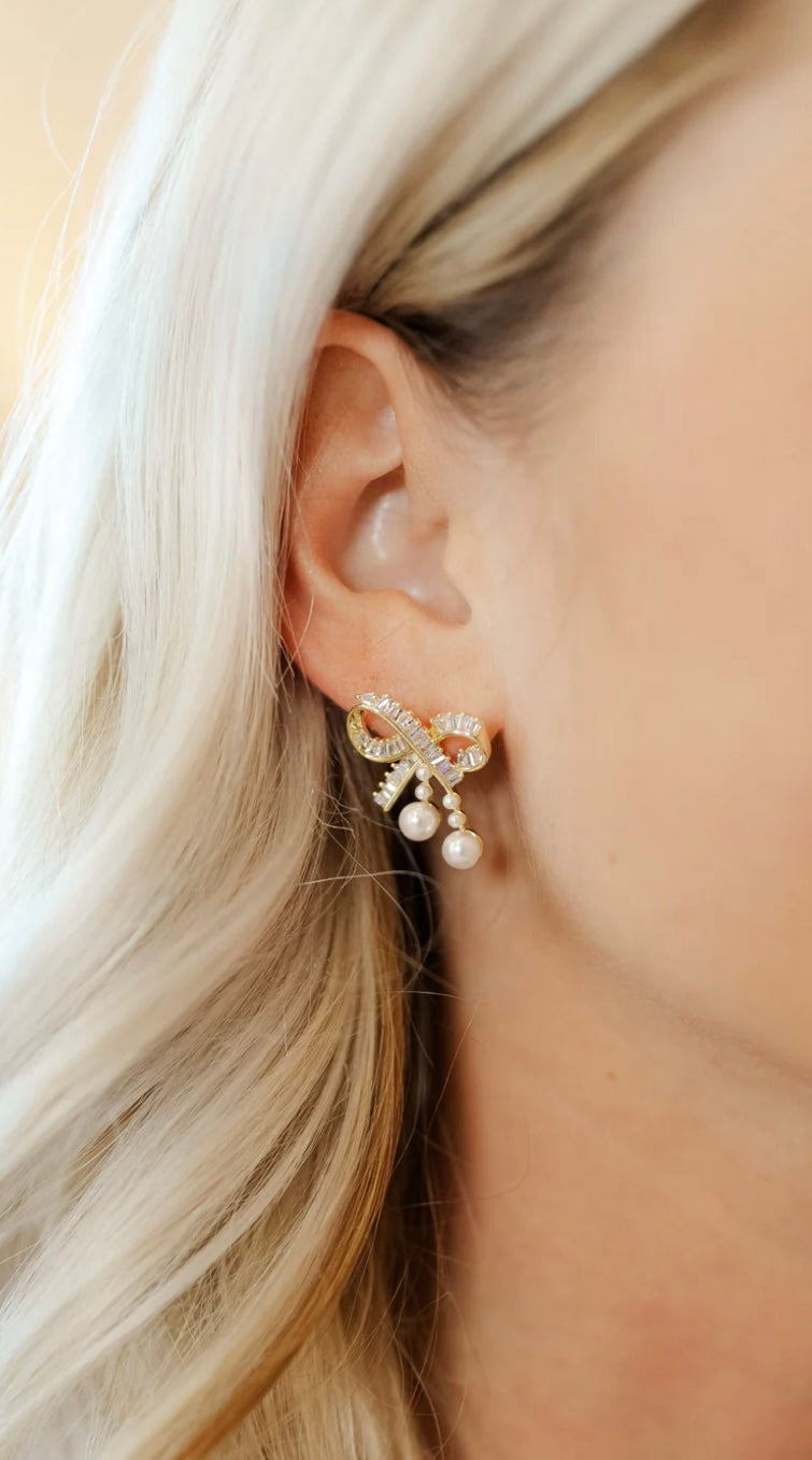 Mina Bow Studs Earrings