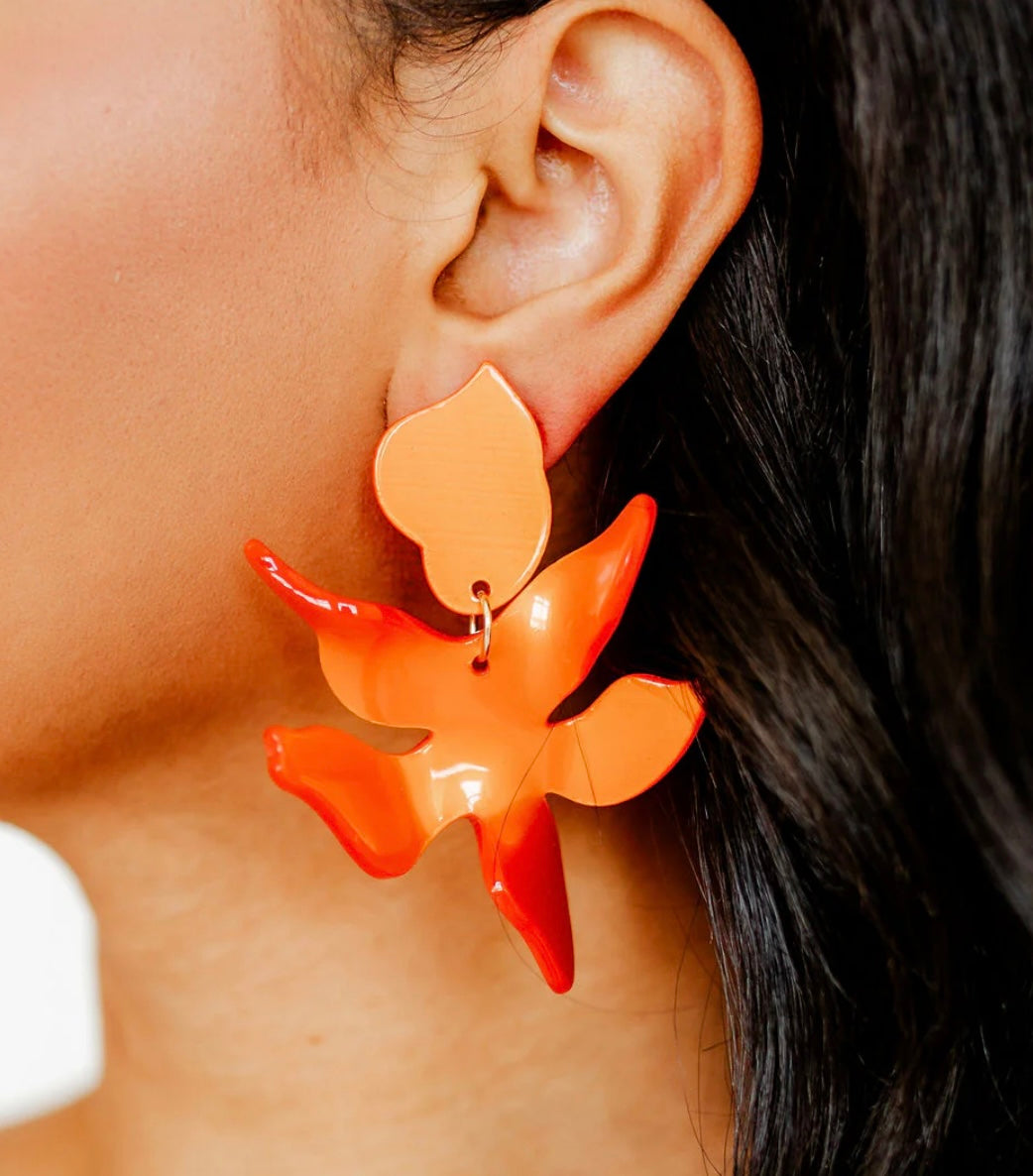 Metallic Orange Earrings