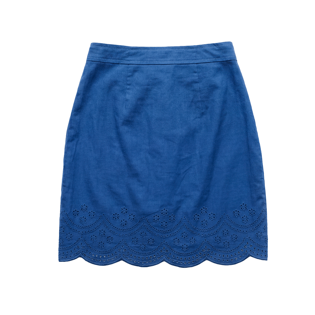Short Wrap Skirt Cobalt