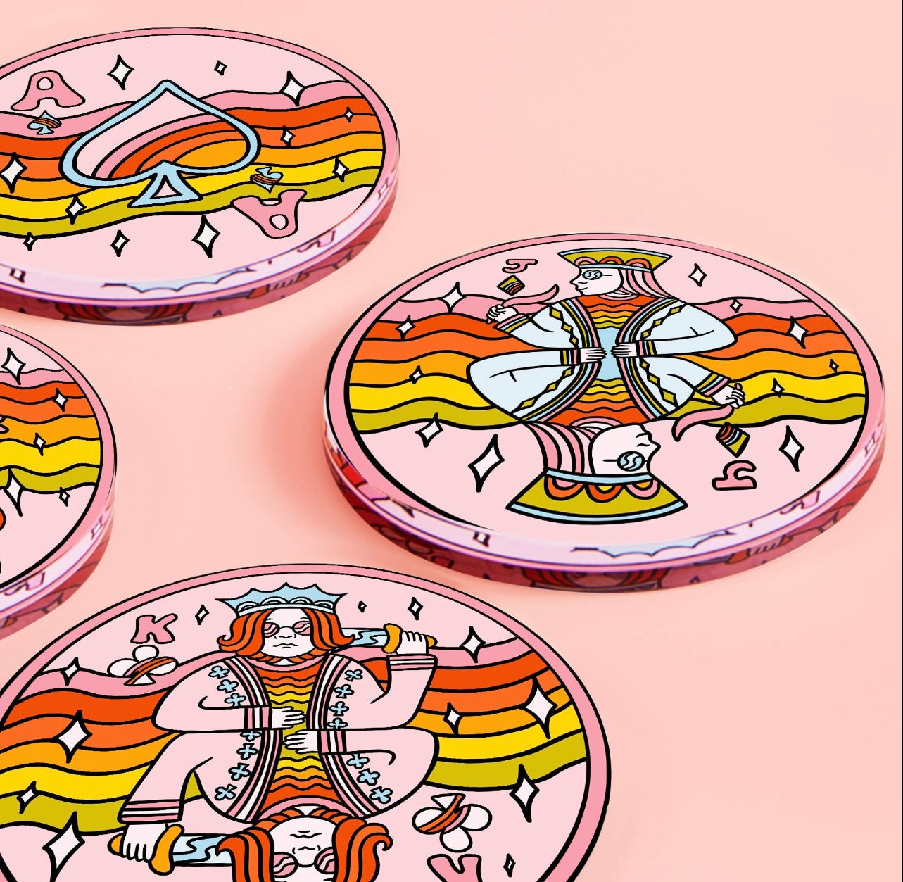 Royal Flush (set of 4) Coasters