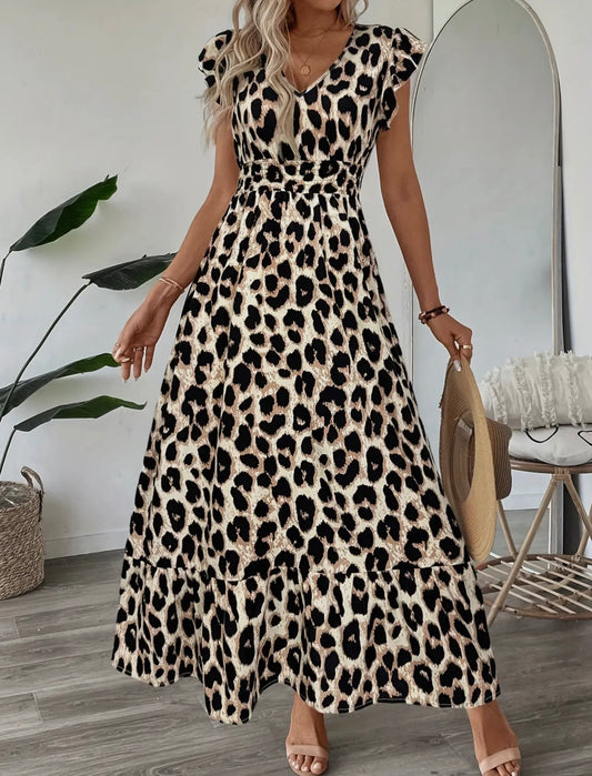 Wrenlee Leopard Print Dress