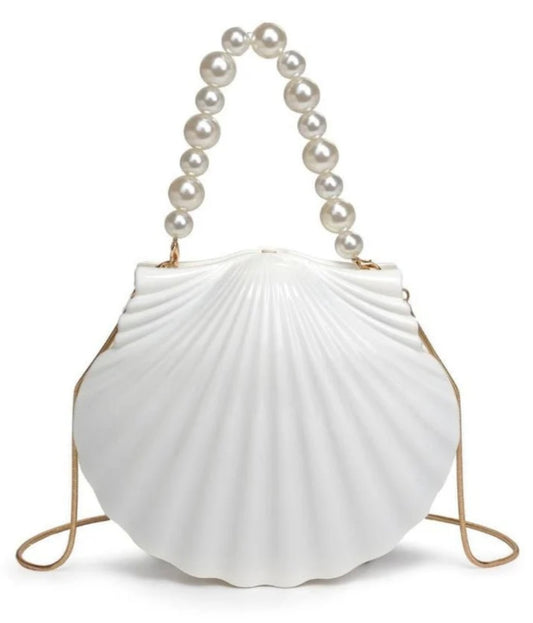 Shell Pearl Handle Evening Bag