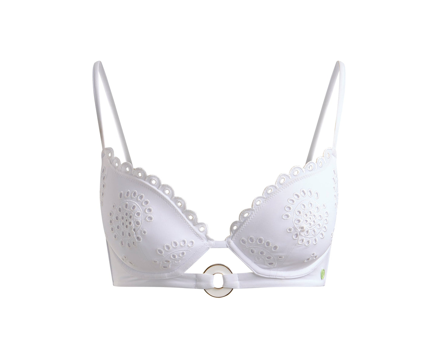 Broderie Bikini White