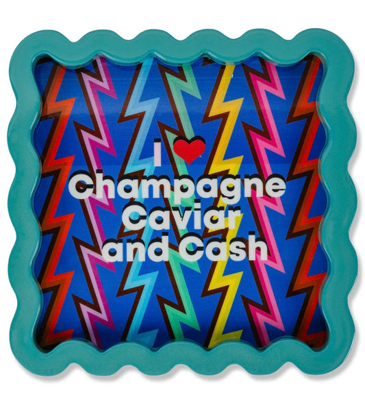 Champagne Caviar Lacquer Tray