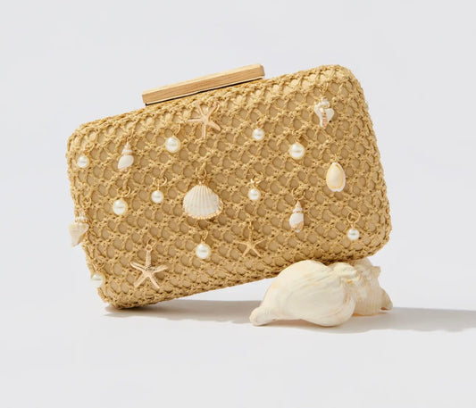 Opal Shell Minaudière, Gold