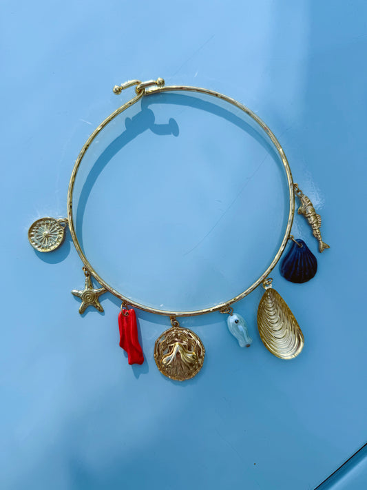 Ocean Token Charm Necklace