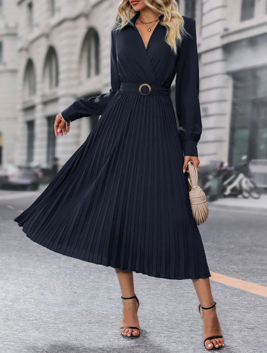 Leslie Black High-Waisted Dress