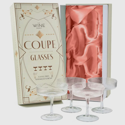 A Little Party Never Killed Nobody Gatsby Coupe, (Set of 4)