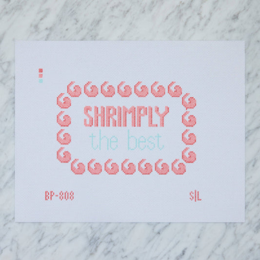 Shrimply the Best Needlepoint Canvas