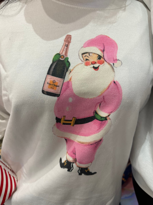 Santa Champagne Sweatshirt