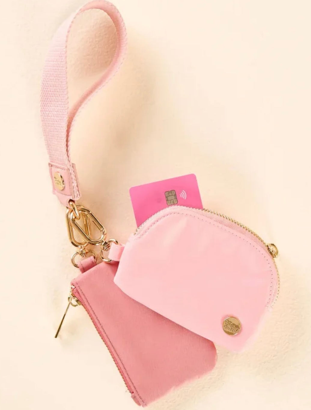 The Darling Effect Dynamic Duo Pouch Wristlet Marihold Male Pink