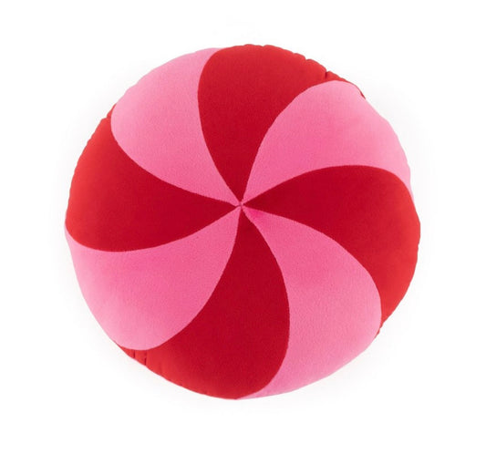 Pink Peppermint Candy Pillow