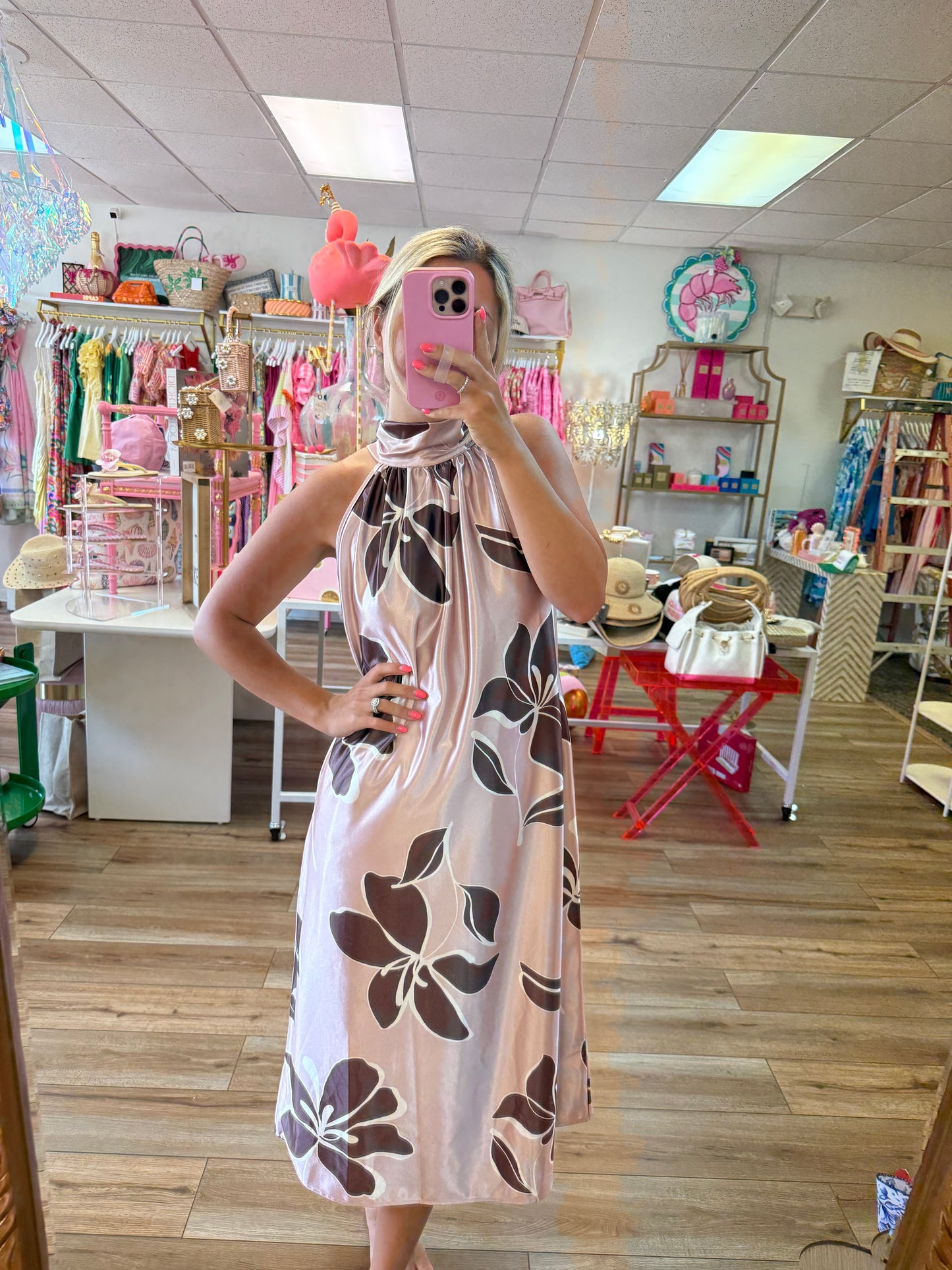 Blush Éclair Midi Dress