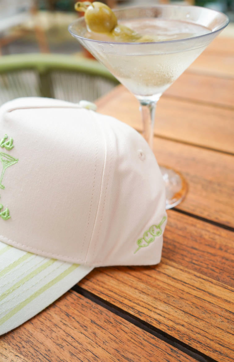 Bikinis & Dirty Martinis - Green Stripe Trucker Hat