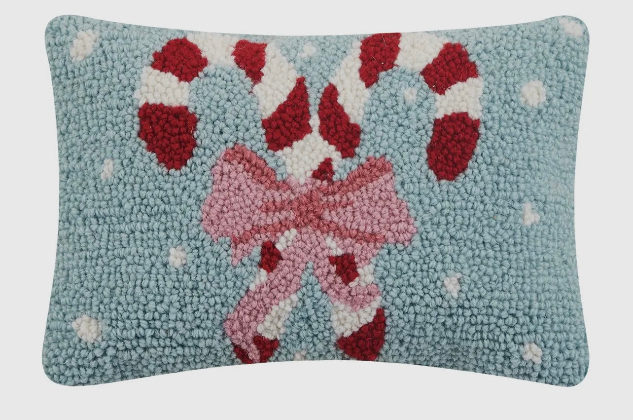 Holiday Candy Canes Hook Pillow