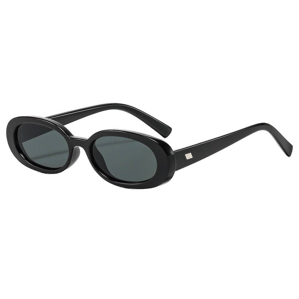 Retro Oval Frame Sunglasses Stylish Fashion Accessory for Outdoor Activities