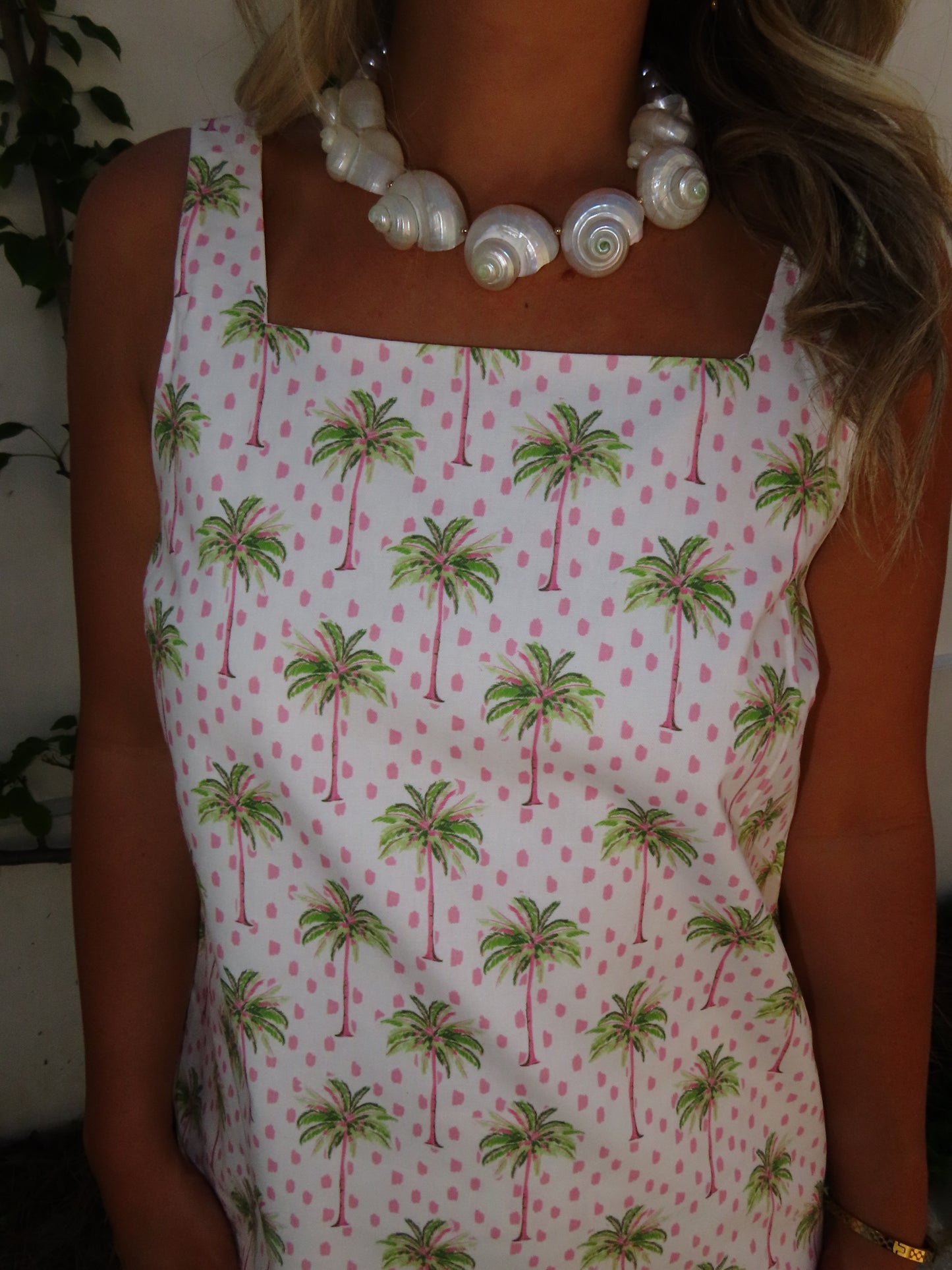 Pink Palms Skirt Set