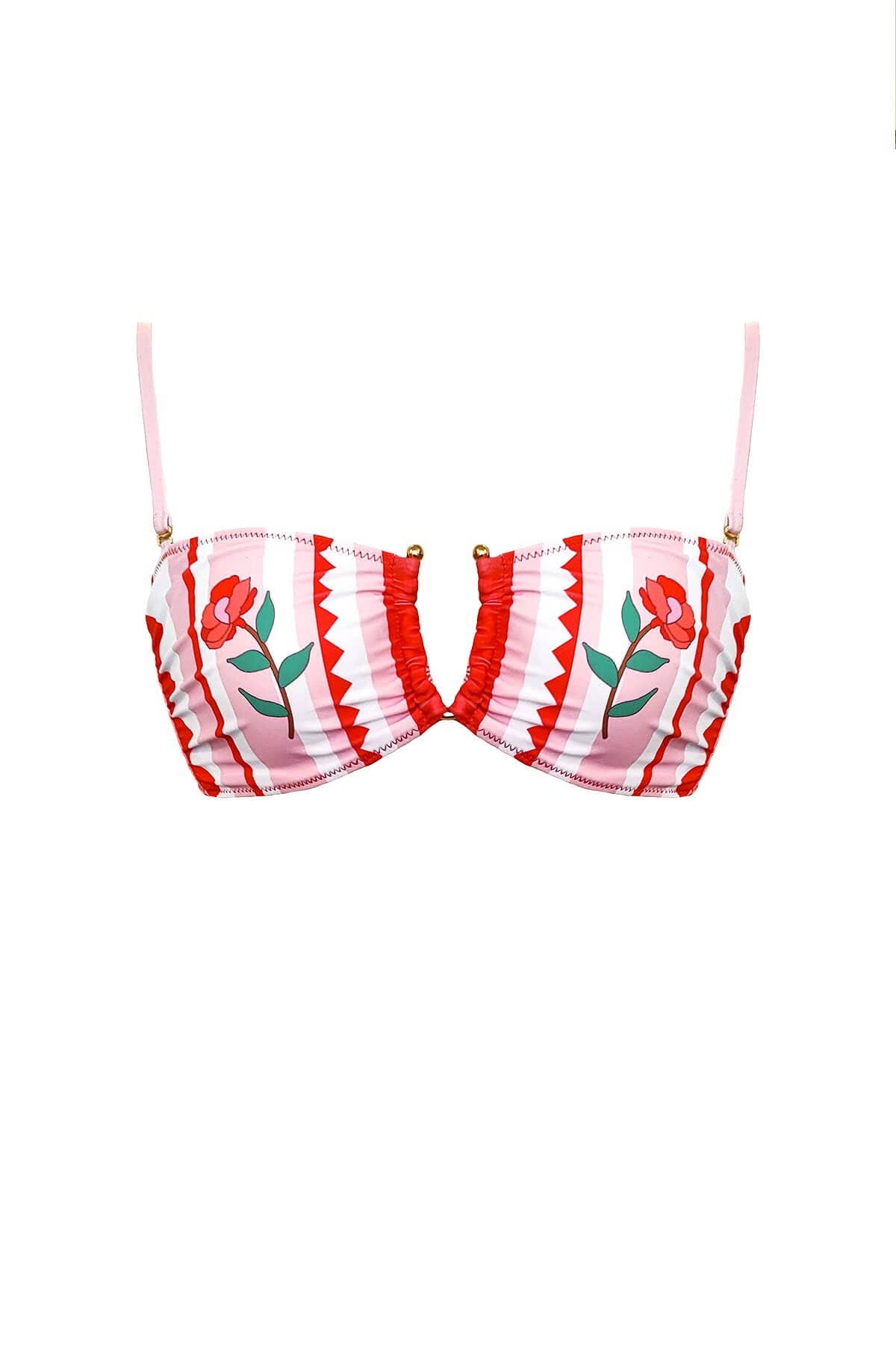 Jungle Rose Reversible Bikini Top