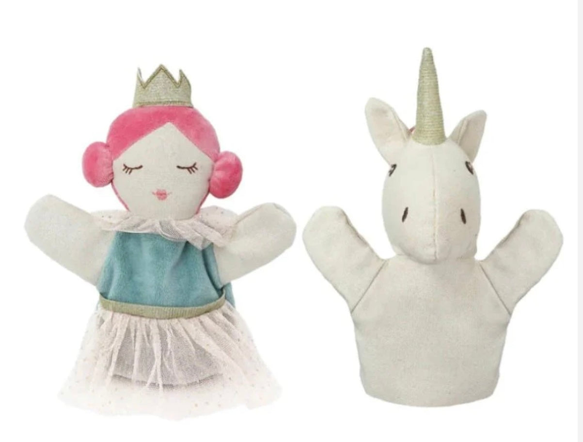 MON AMI PRINCESS & UNICORN HAND
PUPPET SET