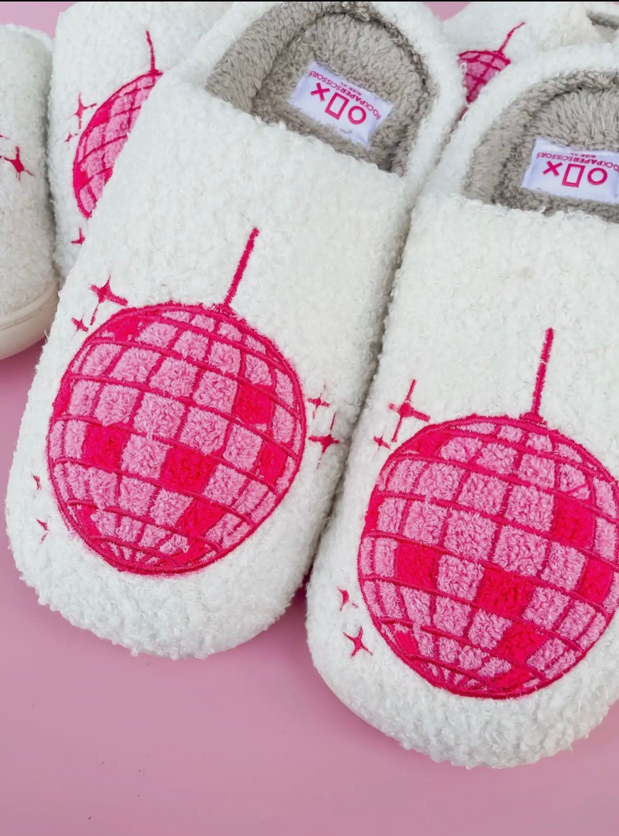 Pink Disco Ball Slippers